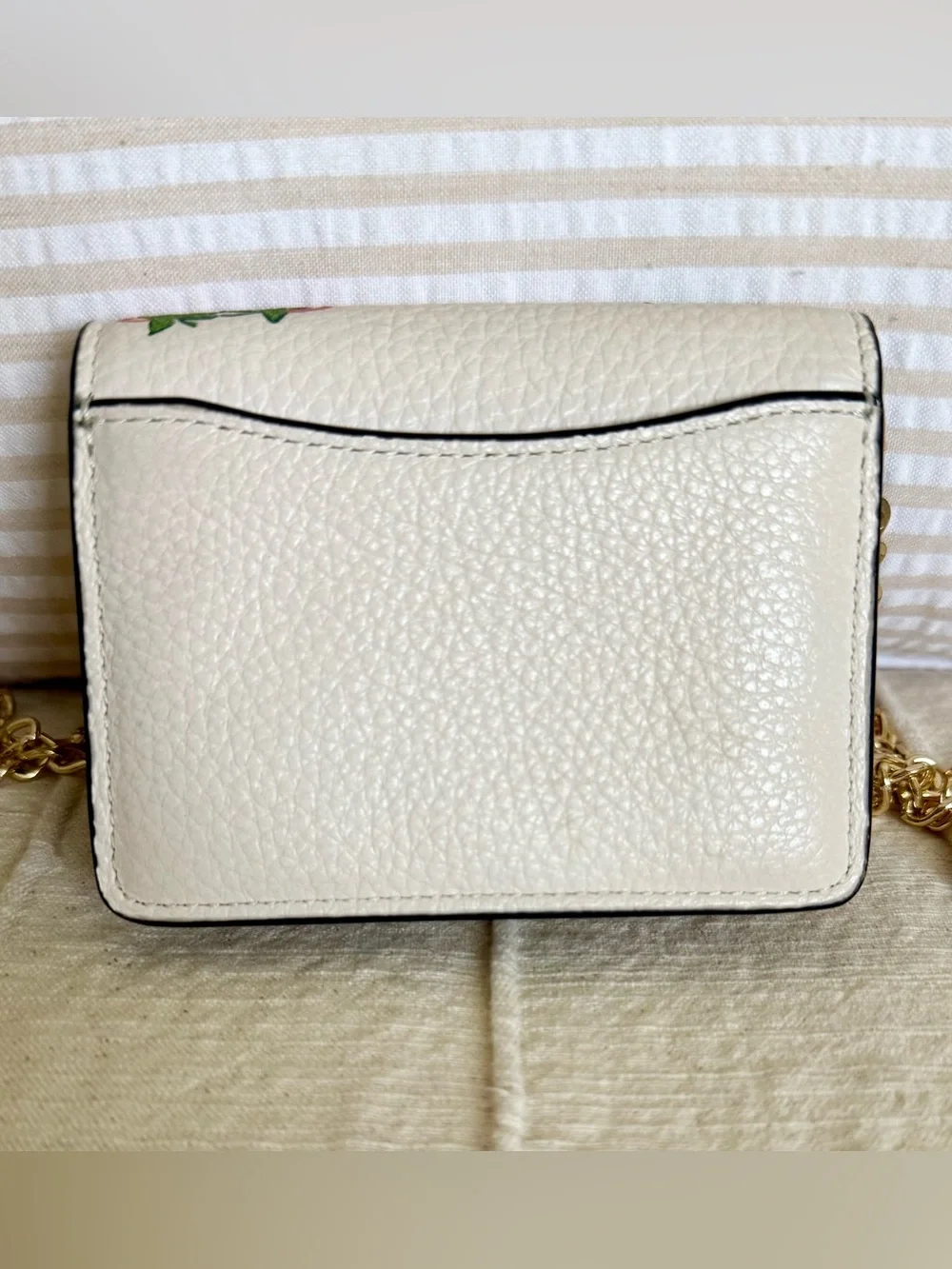 Coach Mini Strawberry Crossbody White with Chain